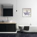 Red Barrel Studio® Purple Damask Claw Foot Tub Bathroom by Diane Stimson - Graphic Art Wood in Brown | 24 H x 24 W x 1.5 D in | Wayfair