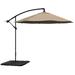 Arlmont & Co. Gefferie 10' Cantilever Outdoor Umbrella w/ 220lb Fillable Base Metal in Green | 96 H x 120 W x 120 D in | Wayfair