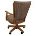 Red Barrel Studio® Custom Dining Caster Chairs Arm Chair Upholstered/Fabric in Brown | 37 H x 19.5 W x 19 D in | Wayfair