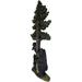 Loon Peak® Aukai Forest Black Bear Figurine Resin in Black/Green | 16.75 H x 8 W x 1.5 D in | Wayfair 39F3486E430A4DB594DCE0F1A153D7D0