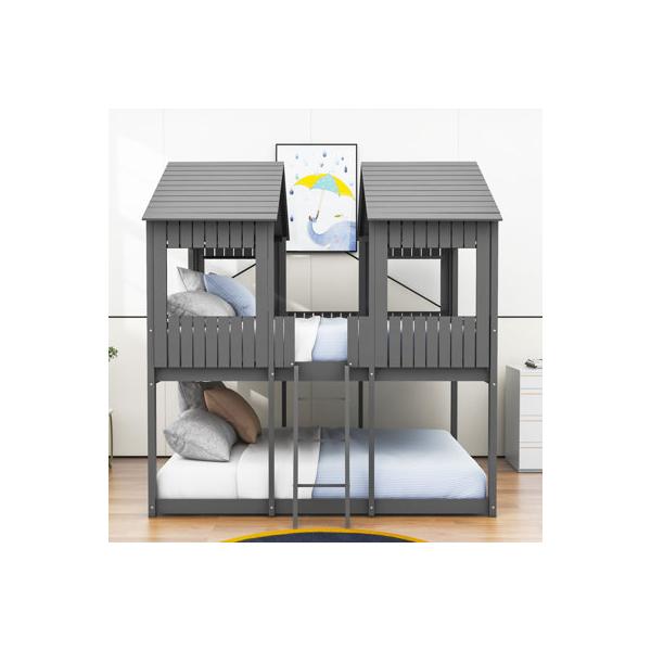 harper-orchard-anevay-full-over-full-low-house-bunk-bed,-wood-bunk-bed-w--windows-in-gray-|-85-h-x-56-w-x-79-d-in-|-wayfair/