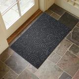 Matterly Waterhog Swirls 23 in. x 35 in. Indoor Outdoor Door Mat Synthetics in Black | 35 H x 23 W x 0.37 D in | Wayfair 20577540023