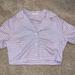 Brandy Melville Tops | Brandy Melville Crop Top | Color: Purple/White | Size: One Size Fits All (Reg Brandy Sizing)