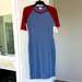 Lularoe Dresses | Lularoe Julia Dress | Color: Blue/Red | Size: Xs