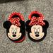 Disney Shoes | - Disney Junior Minnie Girls Shoes/Slippers | Color: Black/Red | Size: 5/6