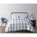 Everyday Buffalo Plaid Duvet Cover Set by Truly Soft in Grey White (Size FL/QUE)