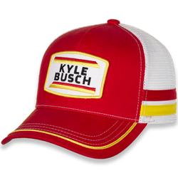 Men's Joe Gibbs Racing Team Collection Red/White Kyle Busch Retro Stripe Snapback Adjustable Hat