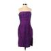 Guess Collection Casual Dress - Sheath: Purple Print Dresses - Women's Size 2