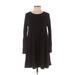 Lou & Grey Casual Dress - A-Line: Black Solid Dresses - Women's Size Small Petite