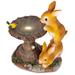 Rosalind Wheeler Adarah Spring Rabbit Garden Statue Resin/Plastic in Brown/Yellow | 8.5 H x 7.5 W x 5 D in | Wayfair