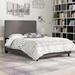 Latitude Run® Upholstered Low Profile Standard Bed Metal/Linen in Black | 49 H x 56 W x 78 D in | Wayfair 9D3872CC86774A6F93B5B5A772D7DDC4