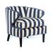 Accent Chair - MacKenzie-Childs Marquee Navy/White Stripe Chenille Accent Chair Chenille/Fabric in Black/Blue/Navy | 28.5 H x 28 W x 31 D in | Wayfair