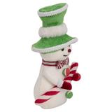 Northlight Seasonal 10" Snowman w/ Candy Cane Christmas Figure Plastic | 10 H x 5 W x 3.5 D in | Wayfair NORTHLIGHT JA93315