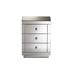 Everly Quinn 3 - Drawer Nightstand in Silver Wood/Glass in Brown/Gray | 23.6 H x 17.7 W x 15.8 D in | Wayfair 9A7FCAE4203140A4AA966D9D35C65282