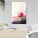 Red Barrel Studio® Pink Rose Flower On Open Book 1 Piece Rectangle Graphic Art Print On Wrapped Canvas in Brown/Pink | 14 H x 11 W x 2 D in | Wayfair