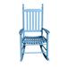 Rosalind Wheeler Tharptown Rocking Chair Wood/Manufactured Wood in Blue | 42.51 H x 24.61 W x 33.11 D in | Wayfair 38764BAFCC6940FABC07973E3FE3A3EA