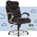 Serta at Home Serta Dayton Big & Tall Executive Office Chair w/ AIR Technology, Brown Bonded Upholstered in Black/Brown | Wayfair 43809