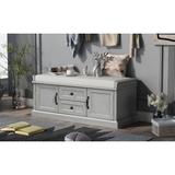 Storage Bench Shoe Bench w/2 Drawers,2 Cabinets& Cushion Living Room