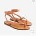 J. Crew Shoes | Jcrew Leather Wrap Thong Sandals Euc Size 9 Beige | Color: Tan | Size: 9