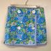 Lilly Pulitzer Skirts | Lilly Pulitzer | Wrap Mini Skirt | Size 4 | Color: Blue/Green/White/Yellow | Size: 4