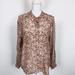 Free People Tops | Free People Floral Button Down Snap Blouse | Color: Orange/Pink | Size: Xs