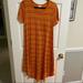 Lularoe Dresses | Euc Sz S Lularoe Carly Dress - Orange And Red Stripes | Color: Orange | Size: S