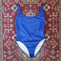 J. Crew Swim | J. Crew | Blue Plunging Scoopback One Piece Swimsuit | Color: Blue | Size: 14