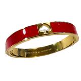 Kate Spade Jewelry | Kate Spade Hole Punch Spade Bracelet In Red & Gold | Color: Gold/Red | Size: Os