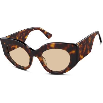 Zenni Women's Vintage Cat-Eye Rx Sunglasses Tortoiseshell Plastic Full Rim Frame