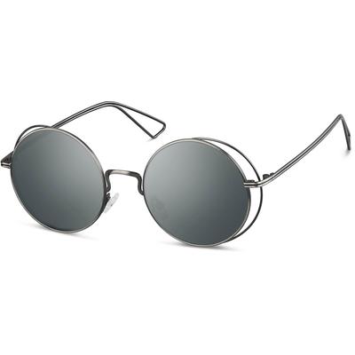 Zenni Round Rx Sunglasses Steel Metal Full Rim Frame