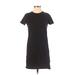 J.Crew Factory Store Casual Dress - Shift: Black Solid Dresses - Women's Size X-Small