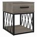 kathy ireland Home by Bush Furniture City Park Industrial End Table with Drawer in Driftwood Gray - Bush Furniture CPT118DG-03