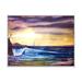 East Urban Home Water Sea Sky Sunset Beauty In Nature Waves - Nautical & Coastal Canvas Wall Art Print Plastic | 34 H x 44 W x 1.5 D in | Wayfair