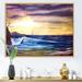 East Urban Home Water Sea Sky Sunset Beauty In Nature Waves - Nautical & Coastal Canvas Wall Art Print Metal | 30 H x 40 W x 1.5 D in | Wayfair