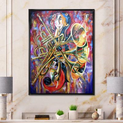 East Urban Home Abstract Multicolored Music Impression - Bohemian & Eclectic Canvas Wall Art Print Canvas | 20 H x 12 W x 1 D in | Wayfair