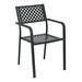 MityLite Stacking Patio Dining Armchair in Black | 33 H x 18 W x 22.75 D in | Wayfair VTAZA4F00