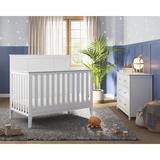 Child Craft Atwood Convertible Crib, Dresser & Dressing Kit 3-Piece Nursery Set Wood in Blue/White | 47 H x 30 W x 55.75 D in | Wayfair