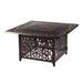 Ophelia & Co. Marquette 24.5" H x 42" W Aluminum Propane Fire Pit Table w/ Lid Aluminum in Brown | 24.5 H x 42 W x 42 D in | Wayfair MAYAN-FPT-AC