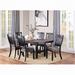 Red Barrel Studio® 6-Person Solid Wood Dining Set Wood/Upholstered in Brown/Gray | 30 H x 40 W x 64 D in | Wayfair 3C306C6837EB43D889357127C9A67A50