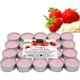 Pack Bougies à thé aromatiques 4,5 heures de combustion Avec base métallique - Aroma strawberry
