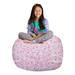 Kids Bean Bag Chair Cover Stuffed Animal Storage or Toy Organizer