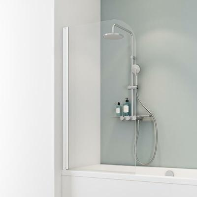 Schulte Parete da bagno pieghevole, vetro da 5 mm, vasca da bagno