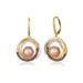 Le Vian® Strawberry Pearl™, 1/3 Ct. T.w. Chocolate Diamond® And 1/8 Ct. T.w. Vanilla Diamond® Earrings In 14K Honey Gold, 14K Vanilla Gold, And