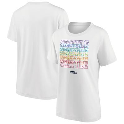 Seattle Seahawks Pride Graphic T-Shirt – Weiß – Damen Image