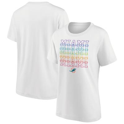 Miami Dolphins Pride Graphic T-Shirt – Weiß – Damen Image