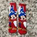 Disney Accessories | Disney Sorcerer Mickey Crew Socks | Color: Brown/Red | Size: Os