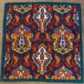 J. Crew Accessories | J Crew Square Scarf Handkerchief Bandanna Multicolored Abstract Kaleidoscope | Color: Blue/Red | Size: Os