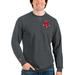 Men's Antigua Heathered Charcoal Boston Red Sox Reward Crewneck Pullover Sweatshirt