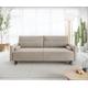 DELIFE Schlafsofa Kehsa Mikrofaser Beige 220x100 cm, Schlafsofas