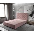 DELIFE Boxspringgestell Dream-Great 140x200 cm Mikrofaser Rosé, Bettgestelle